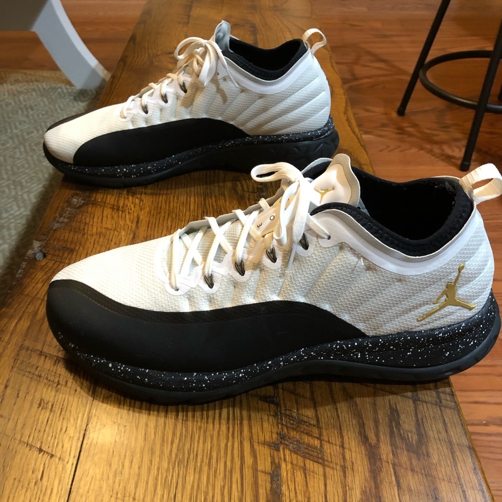Black White Gold Jordan 12 Trainers
